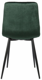 Set van 2 eetkamerstoelen Teldi groen,Fluweel, Groen