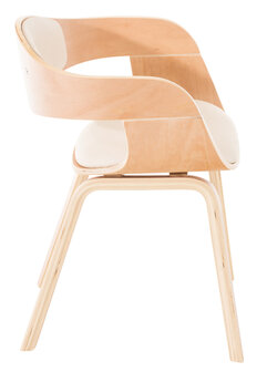 Set van 2 Kongstin Stoelen Kunstleer natura/Creme