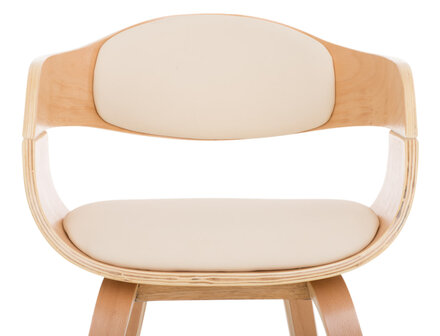 Set van 2 Kongstin Stoelen Kunstleer natura/Creme