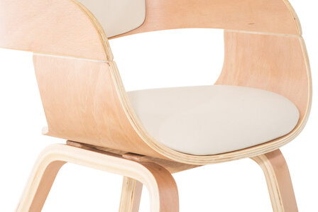 Set van 2 Kongstin Stoelen Kunstleer natura/Creme