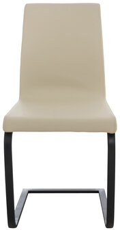Set van 2 eetkamerstoelen Billia Creme,Kunstleer