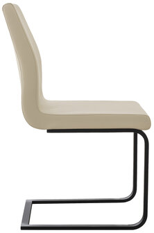 Set van 2 eetkamerstoelen Billia Creme,Kunstleer