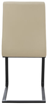 Set van 2 eetkamerstoelen Billia Creme,Kunstleer