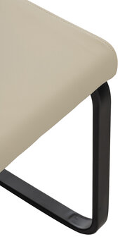 Set van 2 eetkamerstoelen Billia Creme,Kunstleer