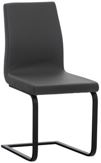 Set van 2 eetkamerstoelen Billia grijs,Kunstleer, Grijs
