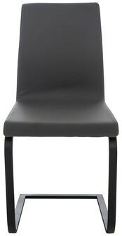 Set van 2 eetkamerstoelen Billia grijs,Kunstleer, Grijs