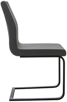 Set van 2 eetkamerstoelen Billia grijs,Kunstleer, Grijs