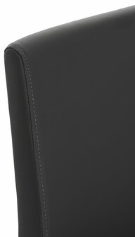 Set van 2 eetkamerstoelen Billia grijs,Kunstleer, Grijs