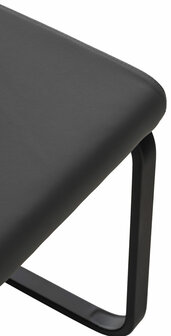 Set van 2 eetkamerstoelen Billia grijs,Kunstleer, Grijs