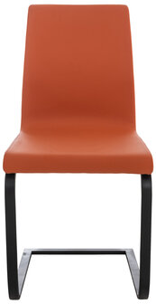 Set van 2 eetkamerstoelen Billia oranje,Kunstleer, Oranje