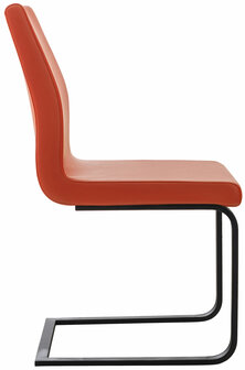 Set van 2 eetkamerstoelen Billia oranje,Kunstleer, Oranje