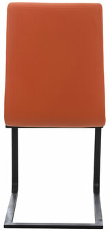 Set van 2 eetkamerstoelen Billia oranje,Kunstleer, Oranje