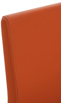 Set van 2 eetkamerstoelen Billia oranje,Kunstleer, Oranje