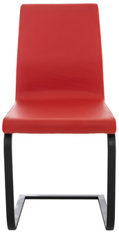 Set van 2 eetkamerstoelen Billia rood,Kunstleer, Rood