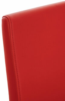 Set van 2 eetkamerstoelen Billia rood,Kunstleer, Rood
