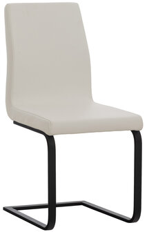 Set van 2 eetkamerstoelen Billia wit,Kunstleer, Wit