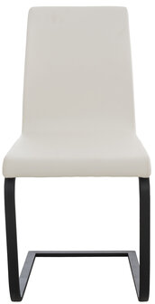 Set van 2 eetkamerstoelen Billia wit,Kunstleer, Wit