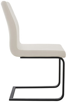Set van 2 eetkamerstoelen Billia wit,Kunstleer, Wit