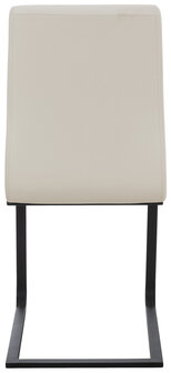 Set van 2 eetkamerstoelen Billia wit,Kunstleer, Wit