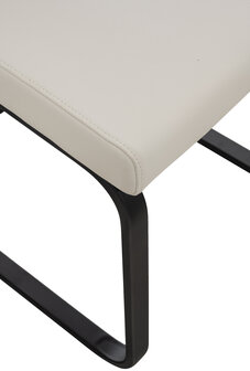 Set van 2 eetkamerstoelen Billia wit,Kunstleer, Wit