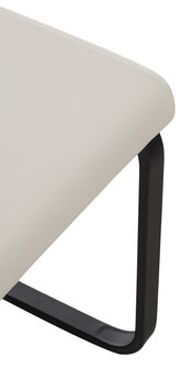 Set van 2 eetkamerstoelen Billia wit,Kunstleer, Wit