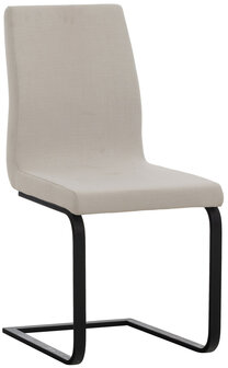 Set van 2 eetkamerstoelen Billia wit,Stof, Wit