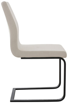 Set van 2 eetkamerstoelen Billia wit,Stof, Wit