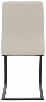 Set van 2 eetkamerstoelen Billia wit,Stof, Wit