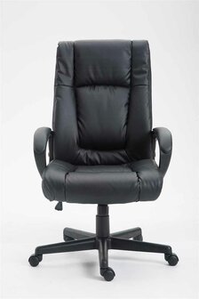 Bureaustoel XL Spirti Kunstleer zwart, Zwart
