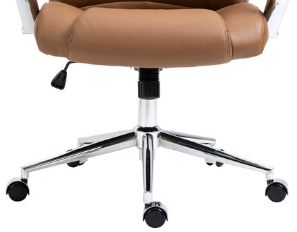 Bureaustoel Solfard Echt Leer licht bruin, Bruin