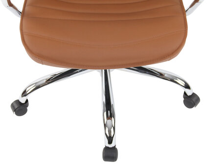 Bureaustoel Roka Echt Leder licht bruin, Bruin