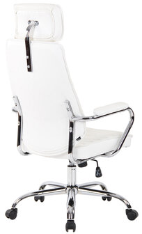 Bureaustoel Roka Echt Leder wit, Wit