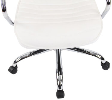 Bureaustoel Roka Echt Leder wit, Wit