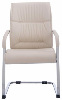 Set van 2 Eetkamerstoelen XXL Anubis Kunstleer Creme