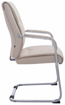 Set van 2 Eetkamerstoelen XXL Anubis Kunstleer Creme