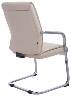 Set van 2 Eetkamerstoelen XXL Anubis Kunstleer Creme