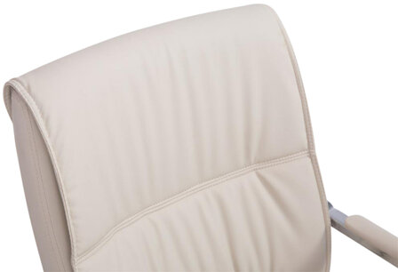 Set van 2 Eetkamerstoelen XXL Anubis Kunstleer Creme