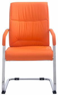 Set van 2 Eetkamerstoelen XXL Anubis Kunstleer oranje, Oranje