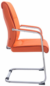 Set van 2 Eetkamerstoelen XXL Anubis Kunstleer oranje, Oranje