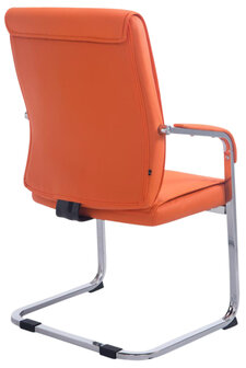 Set van 2 Eetkamerstoelen XXL Anubis Kunstleer oranje, Oranje