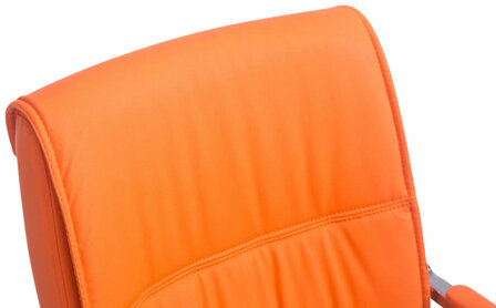 Set van 2 Eetkamerstoelen XXL Anubis Kunstleer oranje, Oranje