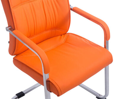 Set van 2 Eetkamerstoelen XXL Anubis Kunstleer oranje, Oranje
