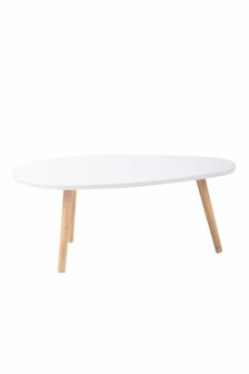 Bijzettafel Herning wit,90 cm, Wit