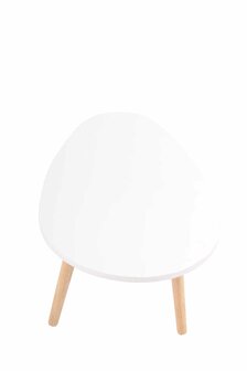 Bijzettafel Herning wit,90 cm, Wit