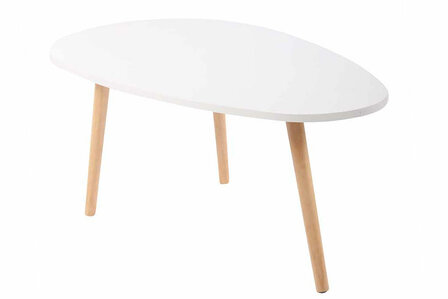 Bijzettafel Hirneng wit,120 cm, Wit