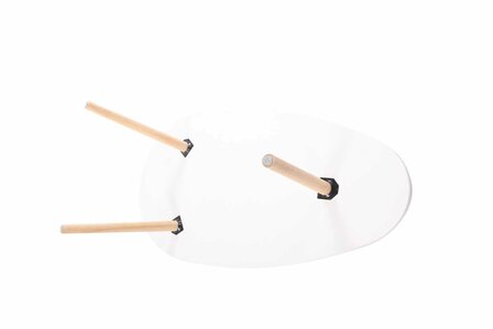 Bijzettafel Hirneng wit,120 cm, Wit