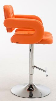 Set van 2 barkrukken Diblun Kunstleer oranje, Oranje