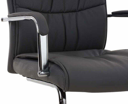 Set van 2 Cora eetkamerstoelen - Kunstleer grijs, Grijs