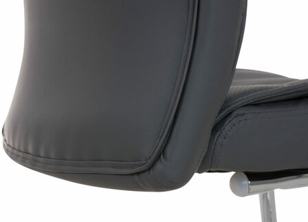 Set van 2 Cora eetkamerstoelen - Kunstleer grijs, Grijs