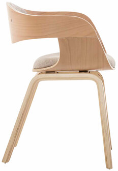 Set van 2 Kongstin eetkamerstoelen Stof natura/Creme,natura